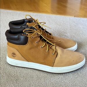 Timberland Tan and Brown Boots Durable Nubuck Upper